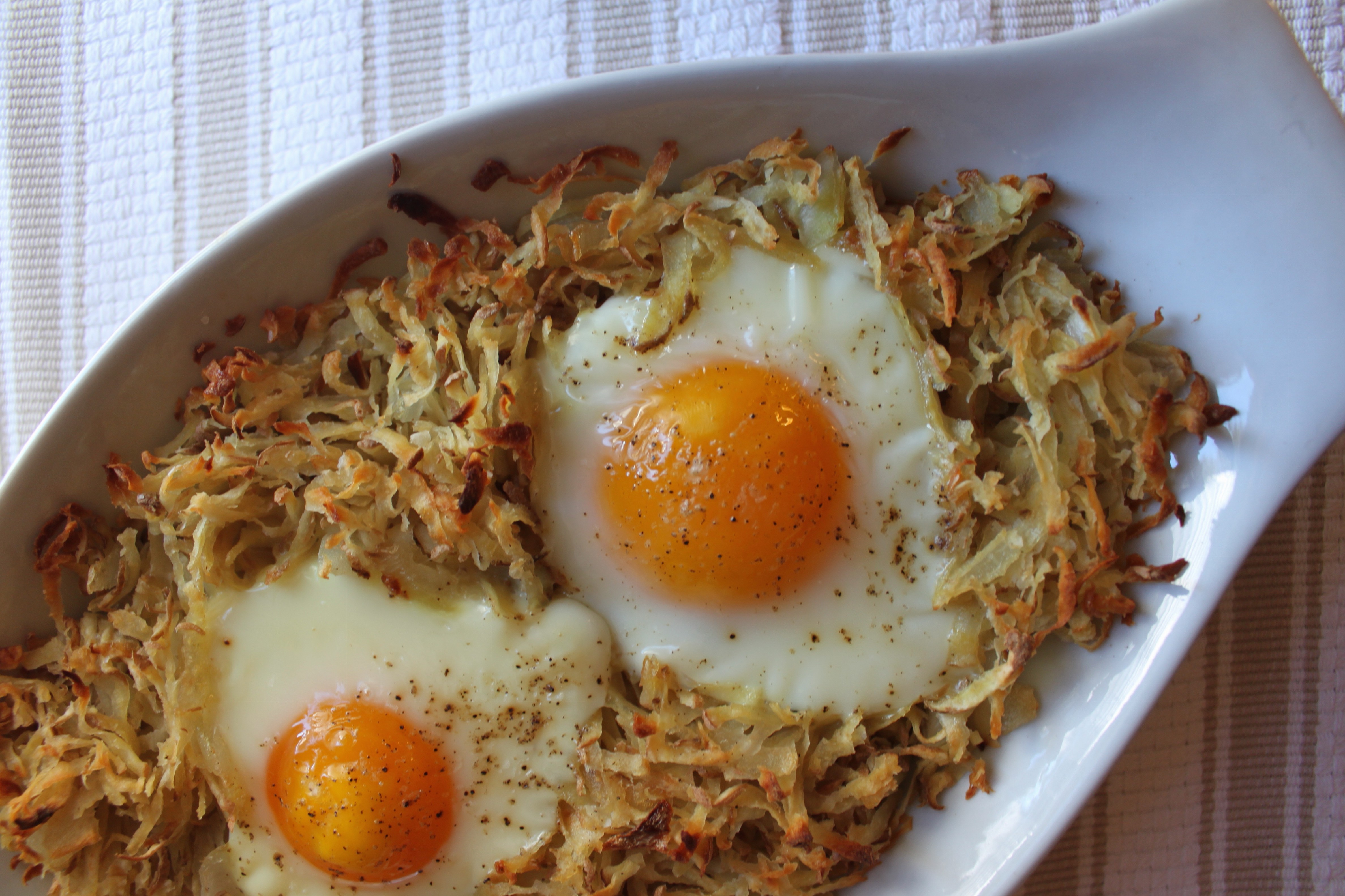 Snow and Sweet Potato Egg Nests