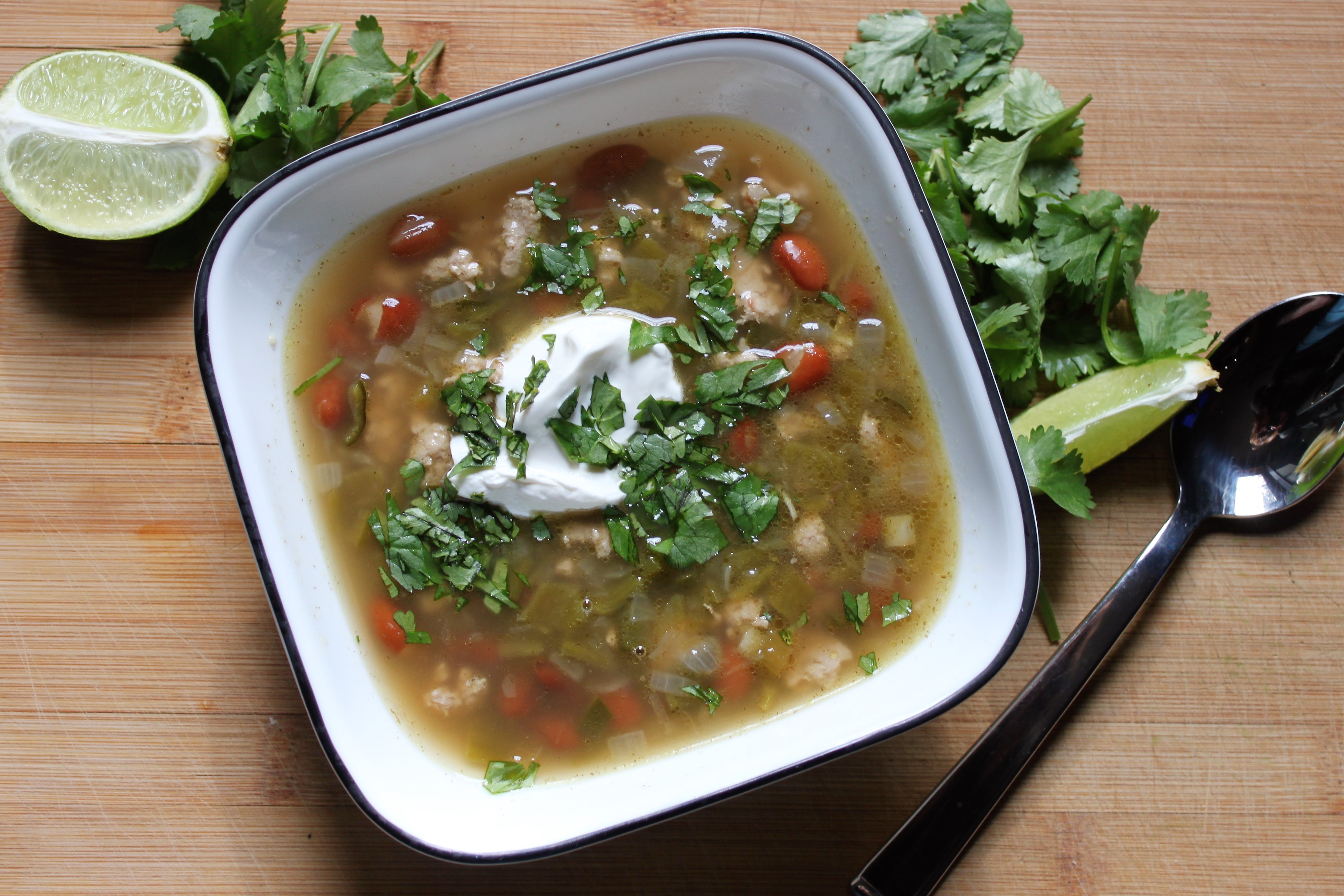 Turkey Chili with Green Chilies